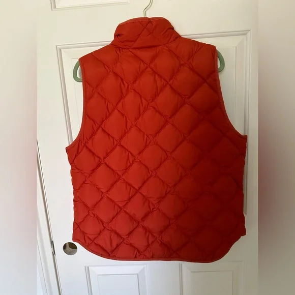 J. Crew Vibrant Orange Quilted Vest - Picture 5 of 5
